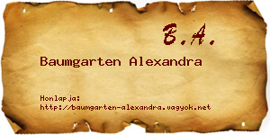 Baumgarten Alexandra névjegykártya