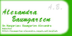 alexandra baumgarten business card